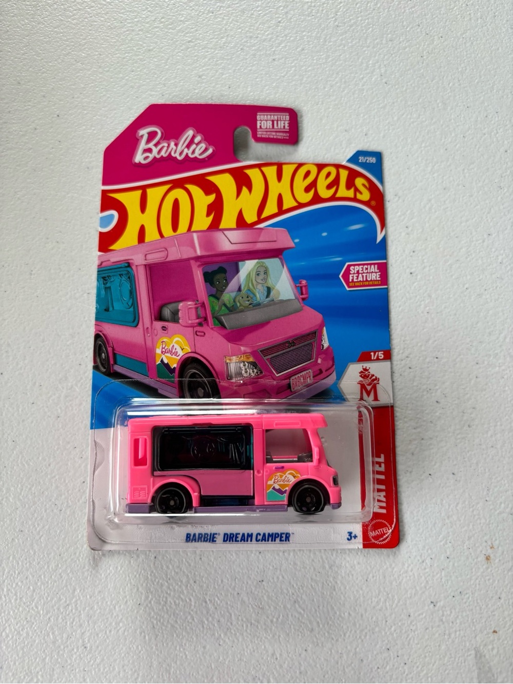 Mattel Hot Wheels Barbie Dream Camper - Bright Pink Toy Van